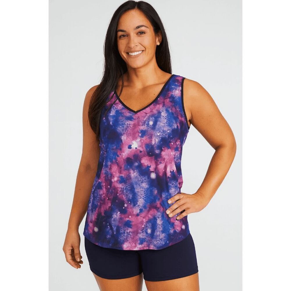 Women's Purple Galaxy Tank Top 1XL